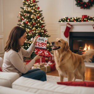 Personalisierter Hund Weihnachts-Strumpf Individue Großer Weihnachtsstrumpf