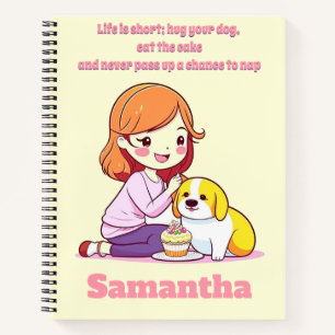 Personalisierter Hund Welpengeschenk Notizbuch