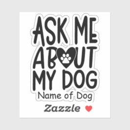 Personalisierter Hundaufkleber | Fun Dog Sticker |