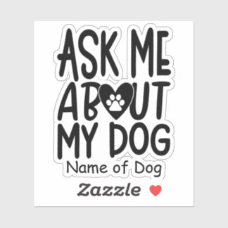 Personalisierter Hundaufkleber | Fun Dog Sticker |
