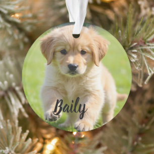 Personalisierter Hunde-Foto-Schmuck - Individuelle Ornament