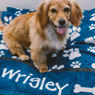 Personalisierter Hunde-Geschenkpapier Drucke für H Fleecedecke