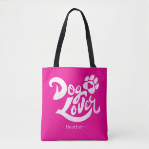 Personalisierter Hunde-Liebhaber handgeschrieben H Tasche