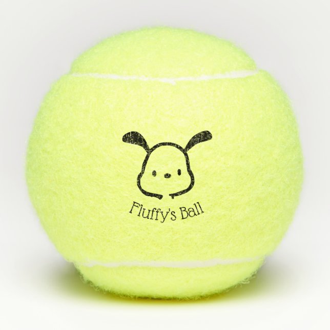 Personalisierter Hunde-Tennis-Ball Tennisbälle (Vorderseite)