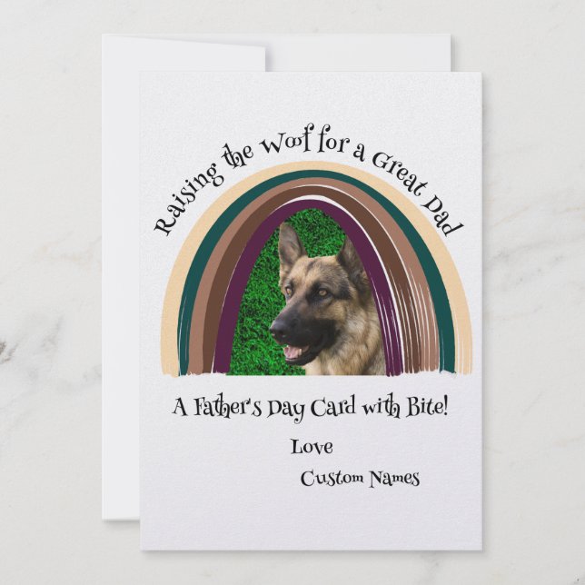 Personalisierter Hunde Zitat Pet Foto Vatertag Kar Einladung (Vorderseite)