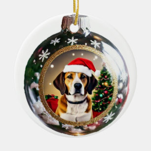 Personalisierter Hundebild Weihnachtsschmuck