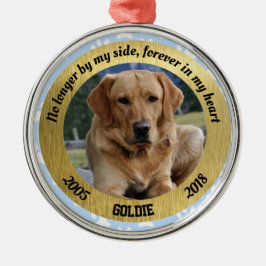 Personalisierter Hundeerinnerungsblau-und Ornament Aus Metall