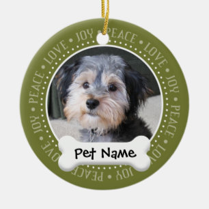 Personalisierter HundeFoto-Rahmen - EINSEITIG Keramikornament