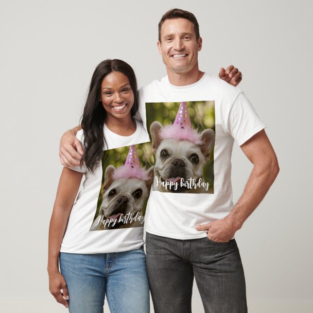 Personalisierter Hundegeburt T-Shirt (Unisex)