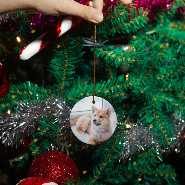 Personalisierter Hundekatzen-Gedenktag Keramik Ornament (Von Creator hochgeladen)