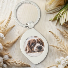 Personalisierter Hundeliebhaber des Fotos Schlüsselanhänger