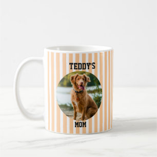 Personalisierter Hundemama-Tasse mit Pfirsich-Oran Kaffeetasse