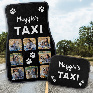 Personalisierter Hundeschlitten Taxi FotoCollage Autofußmatte