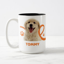 Personalisierter Hundetasse | Benutzerdefinierter  Zweifarbige Tasse