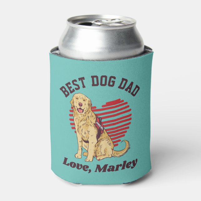 Personalisierter Hundetext für den Hund Vater Dosenkühler (Kanne Vorderseite)