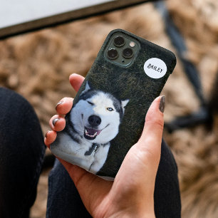 Personalisierter Hundfoto-Name Monogramm benutzerd Case-Mate iPhone 14 Pro Max Hülle