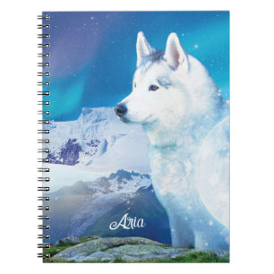 Personalisierter Husky-Hund Notizblock