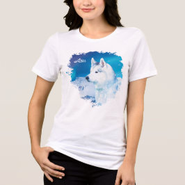 Personalisierter Husky-Hund Tri-Blend Shirt