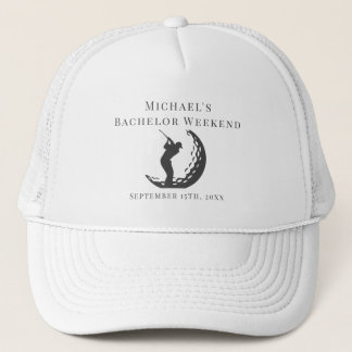 Personalisierter Hut | Bachelor Golf Weekend Truckerkappe
