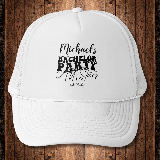 Personalisierter Hut | Bachelor Party All Stars Truckerkappe (Von Creator hochgeladen)