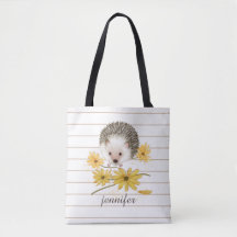 Personalisierter Igel Tote Tasche
