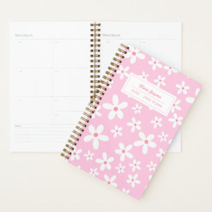 Personalisierter illustrierter floraler Pink 2026- Planer