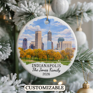 Personalisierter Indianapolis-Schmuck, Benutzerdef Keramik Ornament