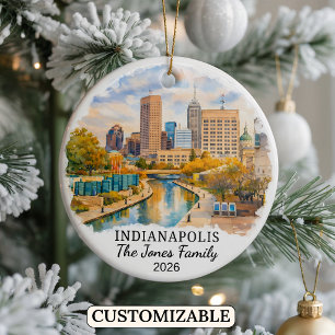 Personalisierter Indianapolis-Schmuck, Benutzerdef Keramik Ornament