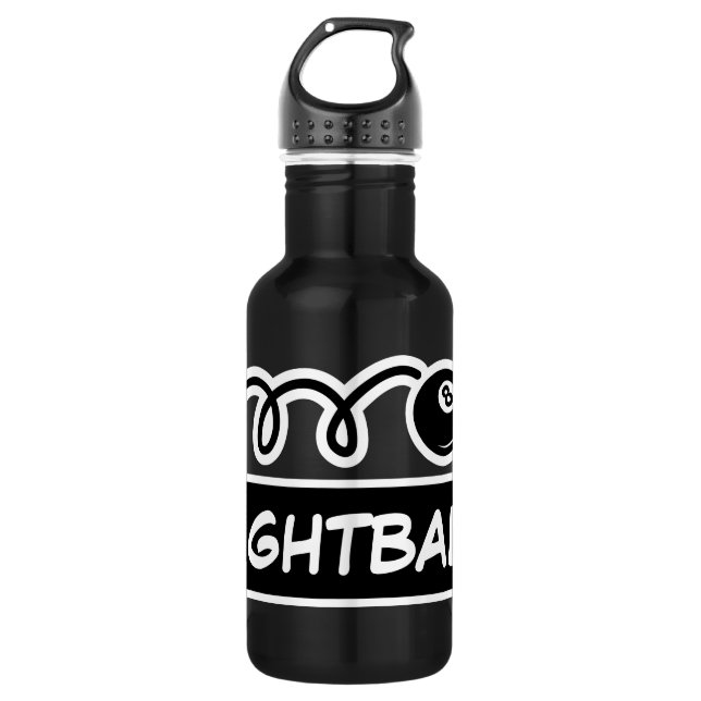Personalisierter individuelle Name Billard Edelstahlflasche (Vorderseite)
