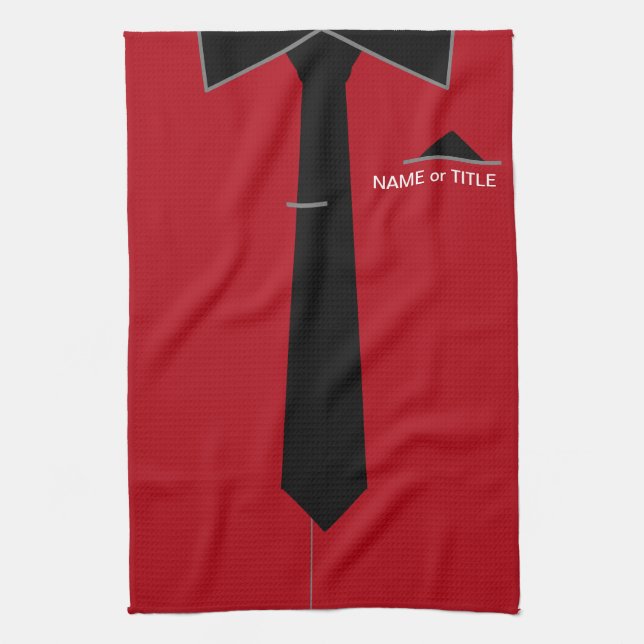 Personalisierter Individuelle Name Business Küche  Geschirrtuch (Vertikal)