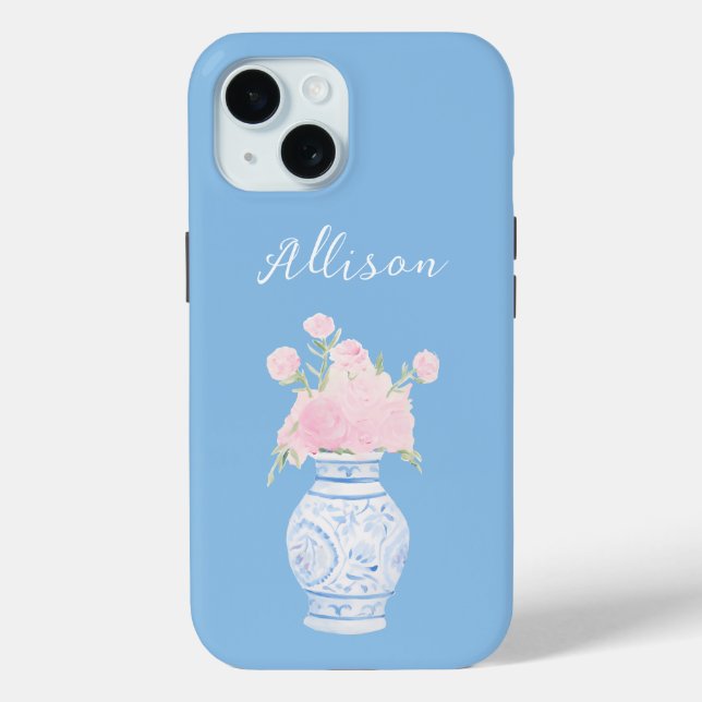 Personalisierter Individuelle Name Chinoiserie Gin Case-Mate iPhone Hülle (Rückseite)