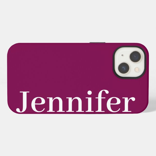 Personalisierter Individuelle Name Einfach Wine ta iPhone Hülle (Rückseite (Horizontal))
