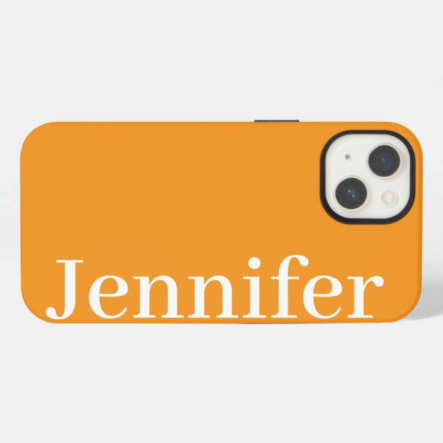 Personalisierter Individuelle Name Einfaches Elega iPhone Hülle (Rückseite (Horizontal))
