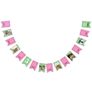 Personalisierter Individuelle Name Foto Stilvoll m Wimpelkette