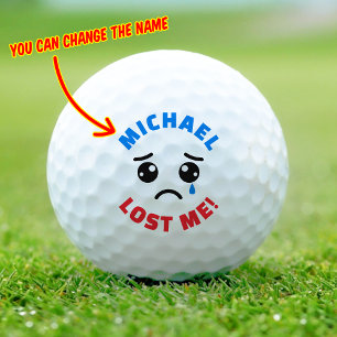 Personalisierter Individuelle Name Funny Love Golf Golfball