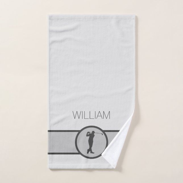 Personalisierter Individuelle Name Golfer - Golfpl Handtuch (Handtuch)