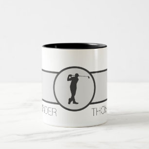 Personalisierter Individuelle Name Golfer Zweifarbige Tasse
