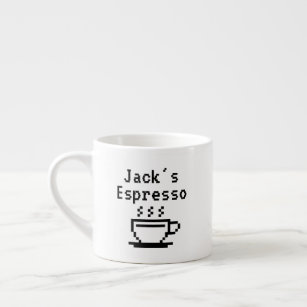 Personalisierter individuelle Name kleine Espresso Espressotasse