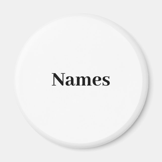 Personalisierter individuelle Name Magnet (Vorne)