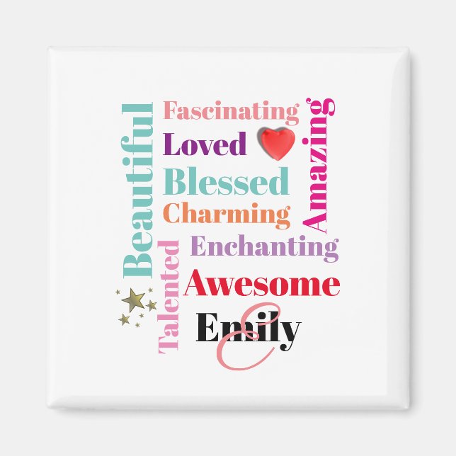 Personalisierter individuelle Name Magnet (Vorne)