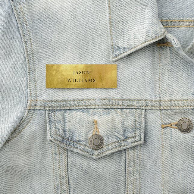 Personalisierter Individuelle Name Metallic Gold Namensschild (Beispiel)