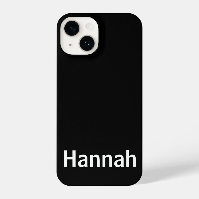 Personalisierter Individuelle Name Moderner Minima iPhone 14 Hülle (Rückseite)
