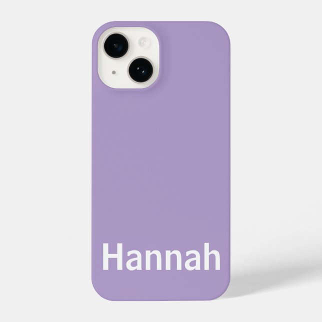 Personalisierter Individuelle Name Moderner Minima iPhone 14 Hülle (Rückseite)