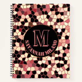 Personalisierter Individuelle Name Monogram Spiral Notizbuch