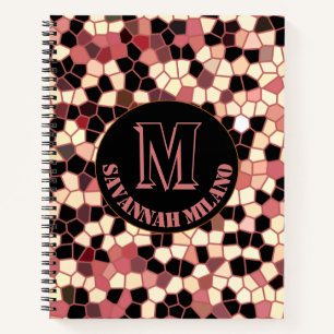 Personalisierter Individuelle Name Monogram Spiral Notizbuch
