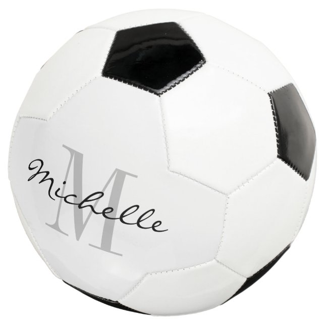 Personalisierter individuelle Name-Monogramm-Fußba Fußball (Dreiviertel)