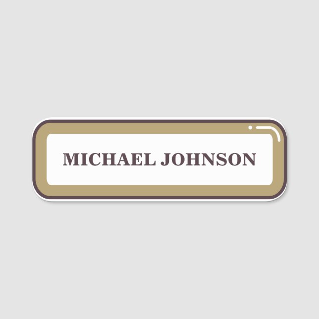 Personalisierter Individuelle Name Namensschild (Vorderseite)