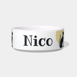 Personalisierter Individuelle Name Niedlich Katzen Napf