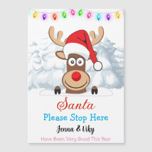 Personalisierter Individuelle Name - Santa, bitte Magnetkarte