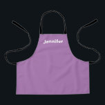 Personalisierter Individuelle Name Solid Color Lil Schürze<br><div class="desc">Personalisierter Individuelle Name Solid Color Lila. Der Schriftart kann durch Klicken auf die Schaltfläche "Design bearbeiten" geändert werden.</div>